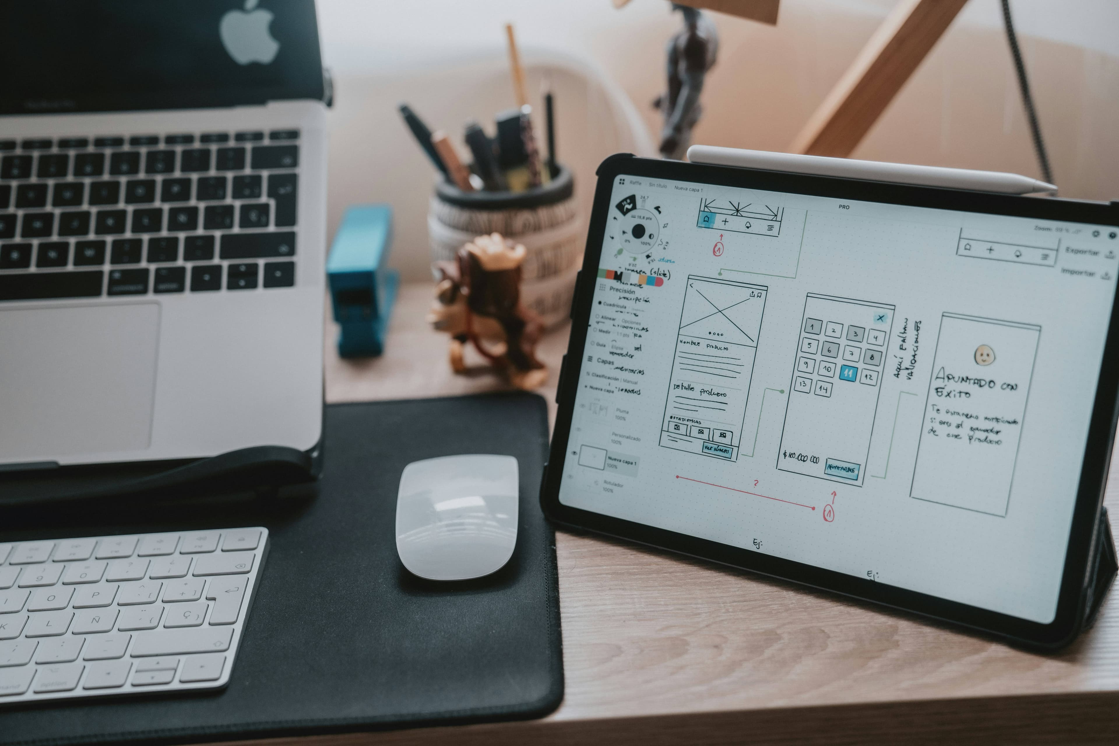 UI/UX design process showcasing interactive mobile app wireframes and high-fidelity product prototyping inside Figma