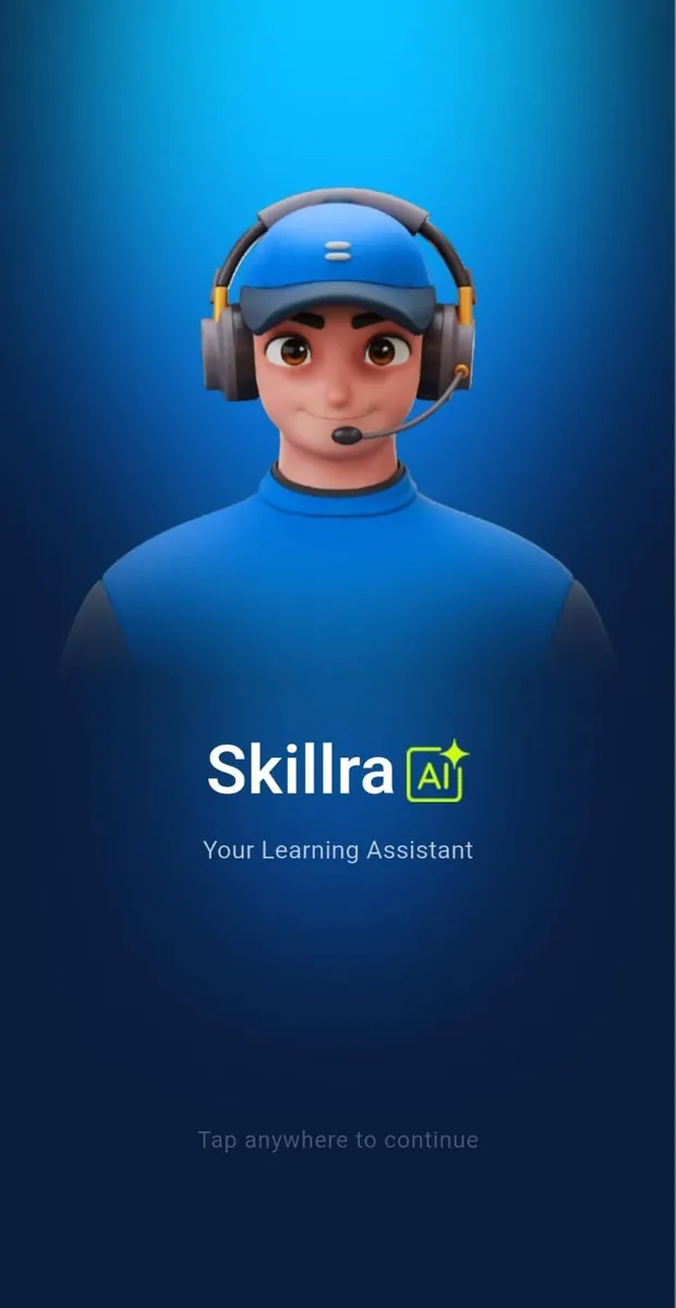 Skillra app home screen